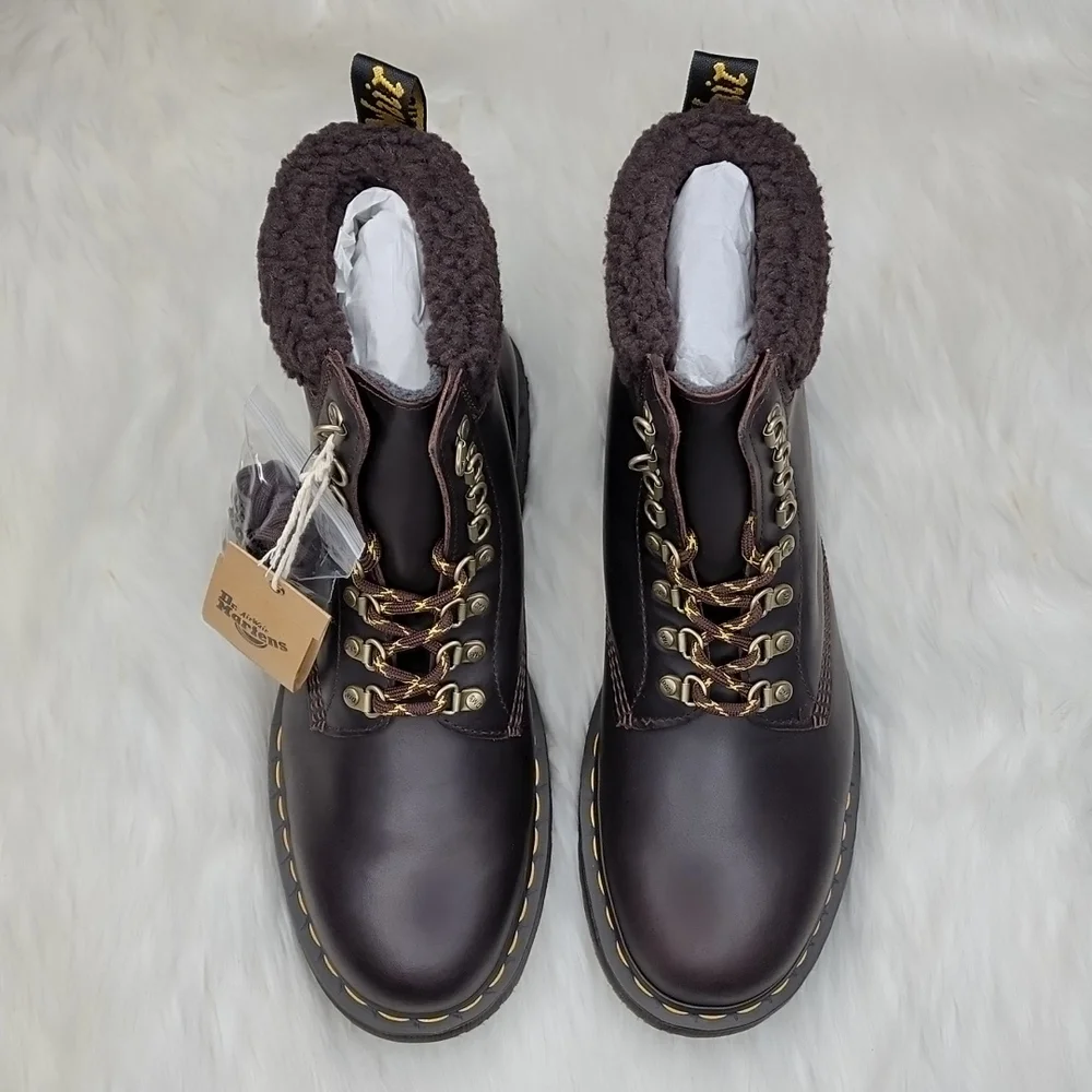 Dr. Martens 1460 Collar Leather Waterproof Boots New In Box